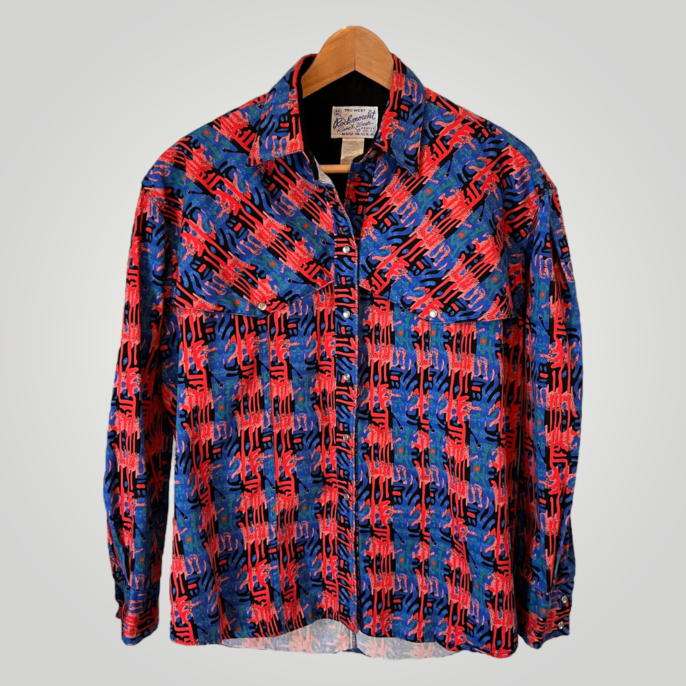 Rockmount Ranch Wear Retro Print Western Shirt